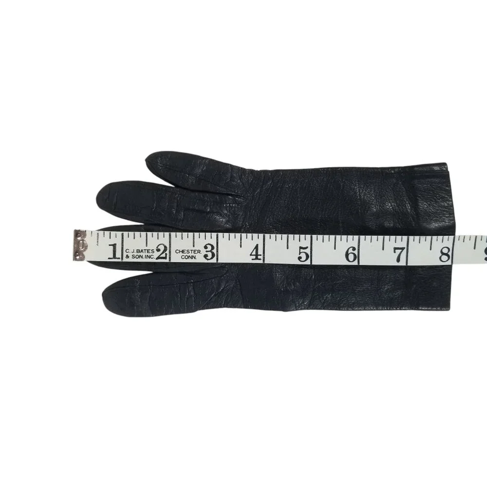VTG Leather Gloves Fownes Brothers Silk-Lined Wrist Length Small